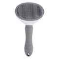 Self-cleaning pet grooming brush for dogs and cats